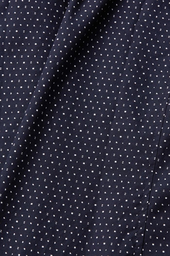 Skjorte med mønster, i bæredygtig bomuld, NAVY, detail image number 4