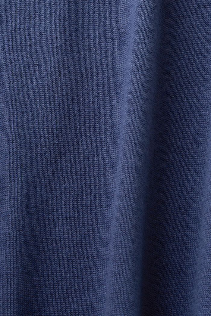 Strikpullover med polokrave, TENCEL™, GREY BLUE, detail image number 4
