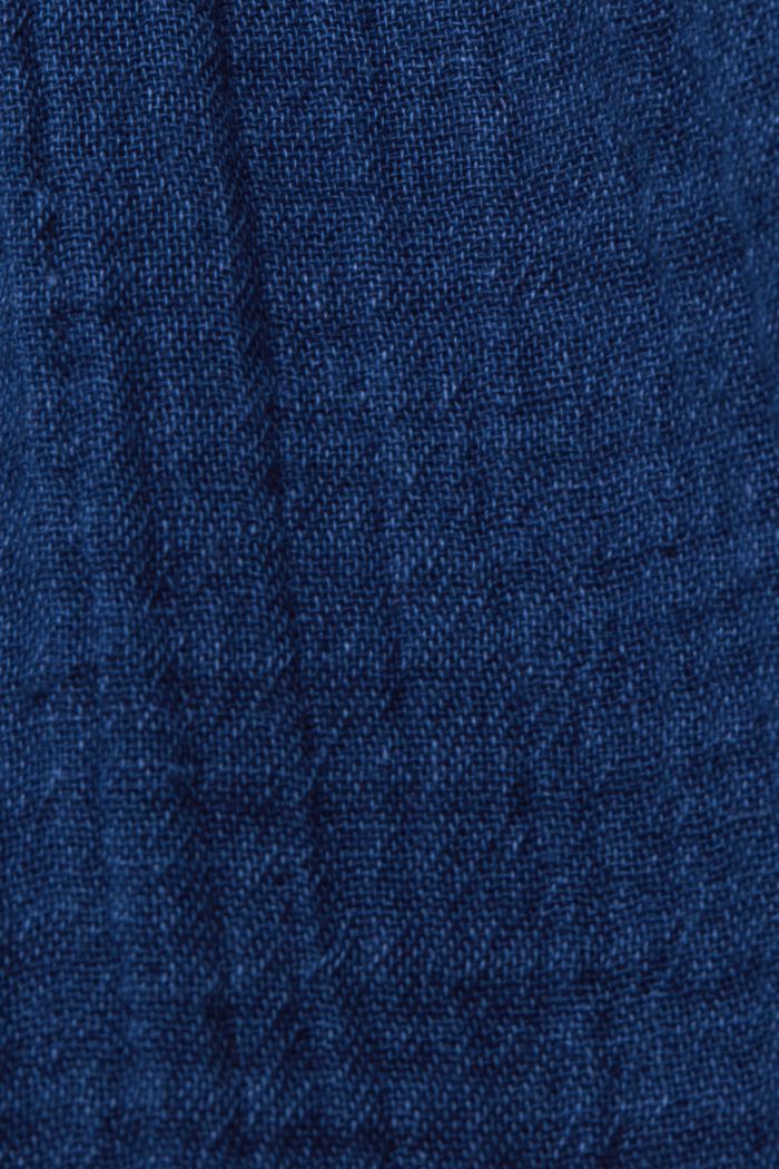 Krøllede pull on-shorts, 100 % bomuld, NAVY, detail image number 6