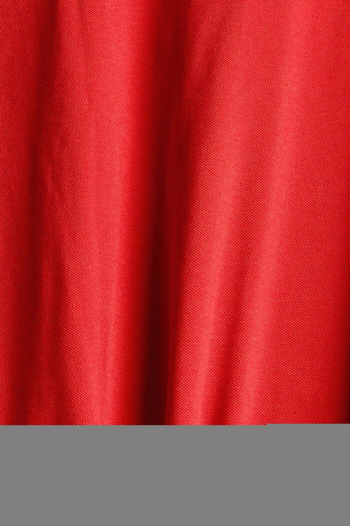 Piqué-poloshirt med logodetalje, RED ORANGE, detail image number 1