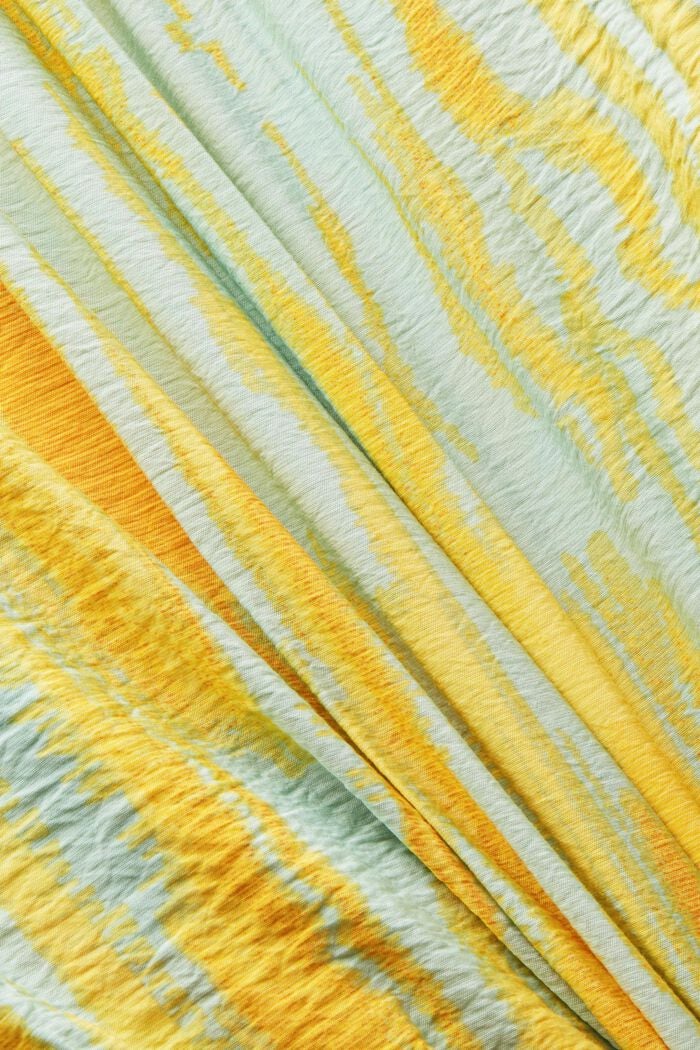Krøllet slå om-bluse med print, CITRUS GREEN, detail image number 4