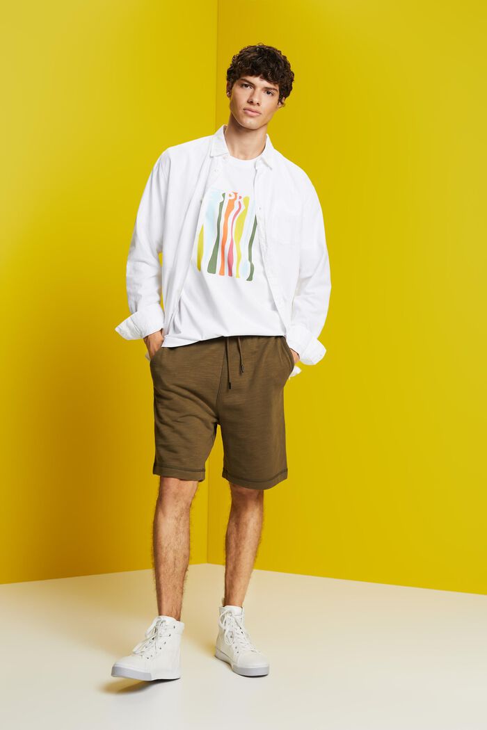 Jersey-T-shirt med print, 100 % bomuld, WHITE, detail image number 1