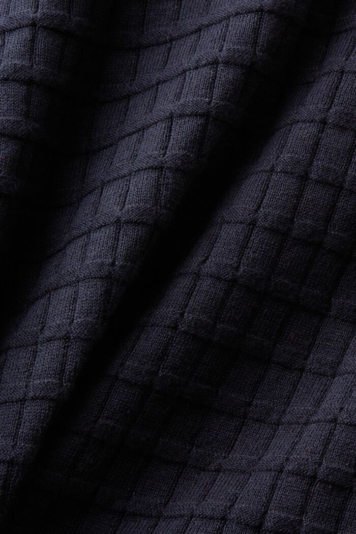 Sweater i strukturstrik, NAVY, detail image number 6