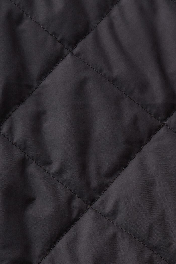 Ultralet quiltet frakke, BLACK, detail image number 5