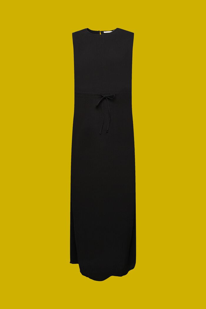 Krøllet maxi-kjole, BLACK, detail image number 7