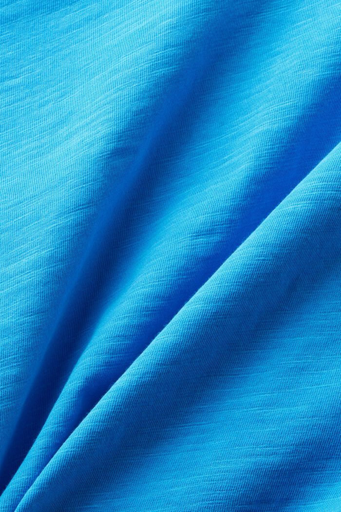 Jersey-T-shirt med V-hals, BLUE, detail image number 5