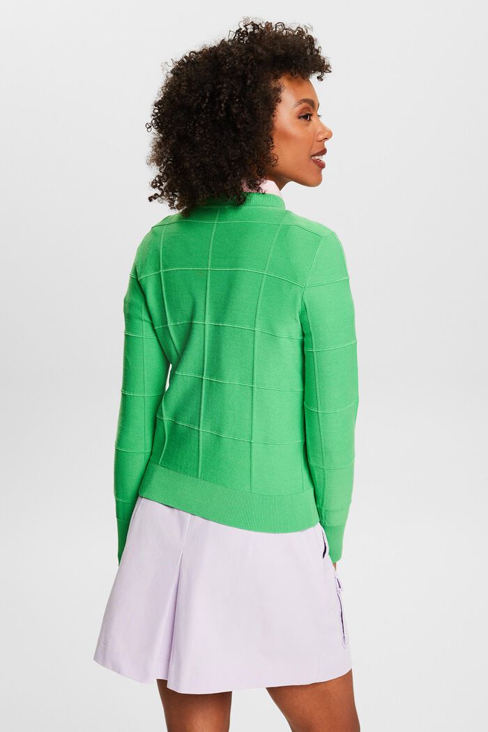 Farveafstemt gittersweater med struktur, CITRUS GREEN, detail image number 2