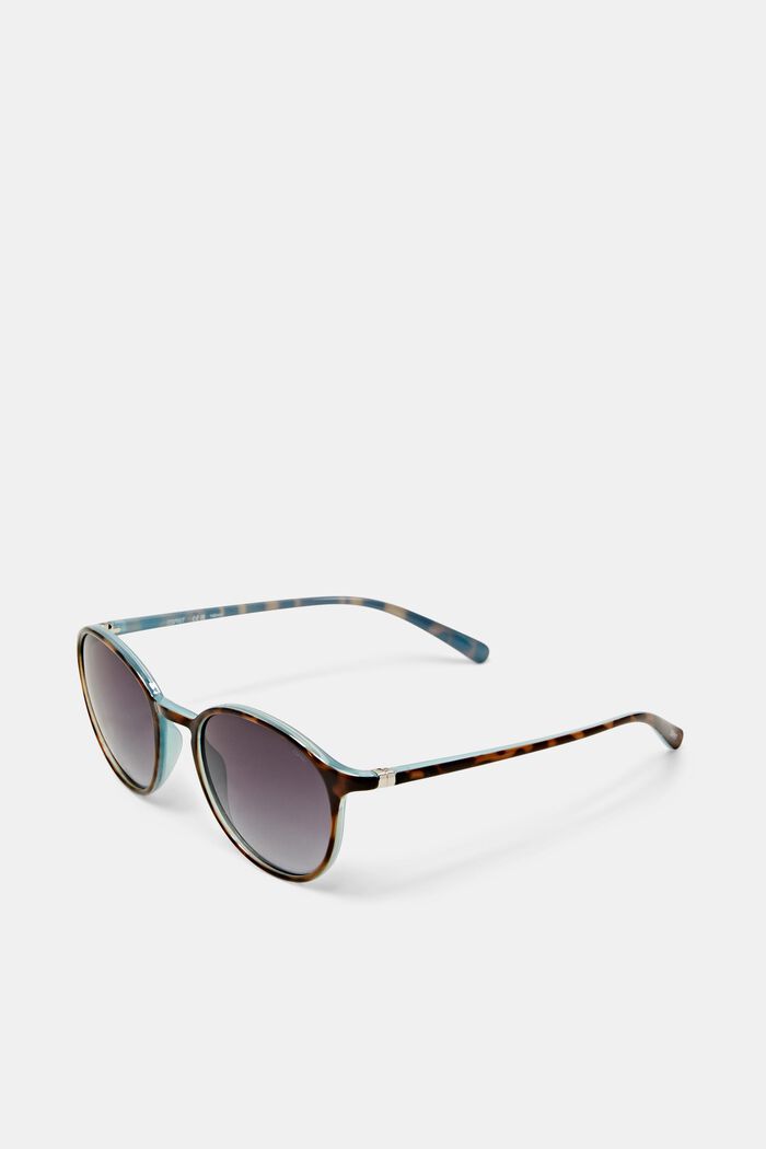 Rund solbrille med kunstofstel, DEMI BLUE, detail image number 0