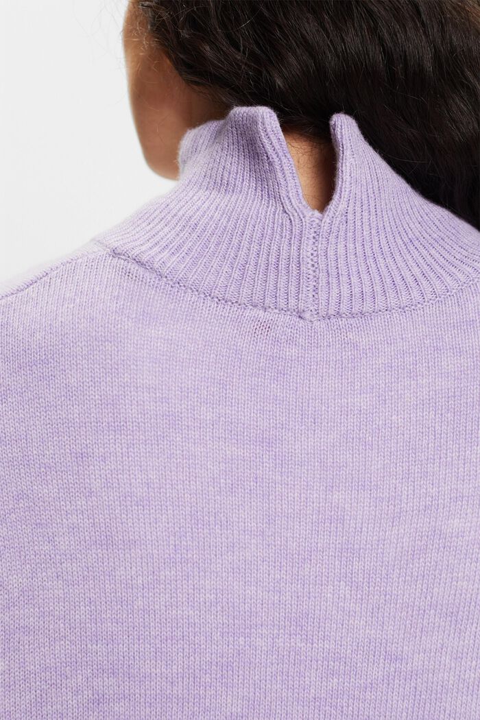 Sweater i uldmiks med høj hals, LAVENDER, detail image number 2