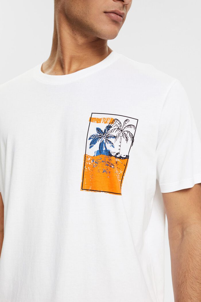 Jersey-T-shirt med print, WHITE, detail image number 2