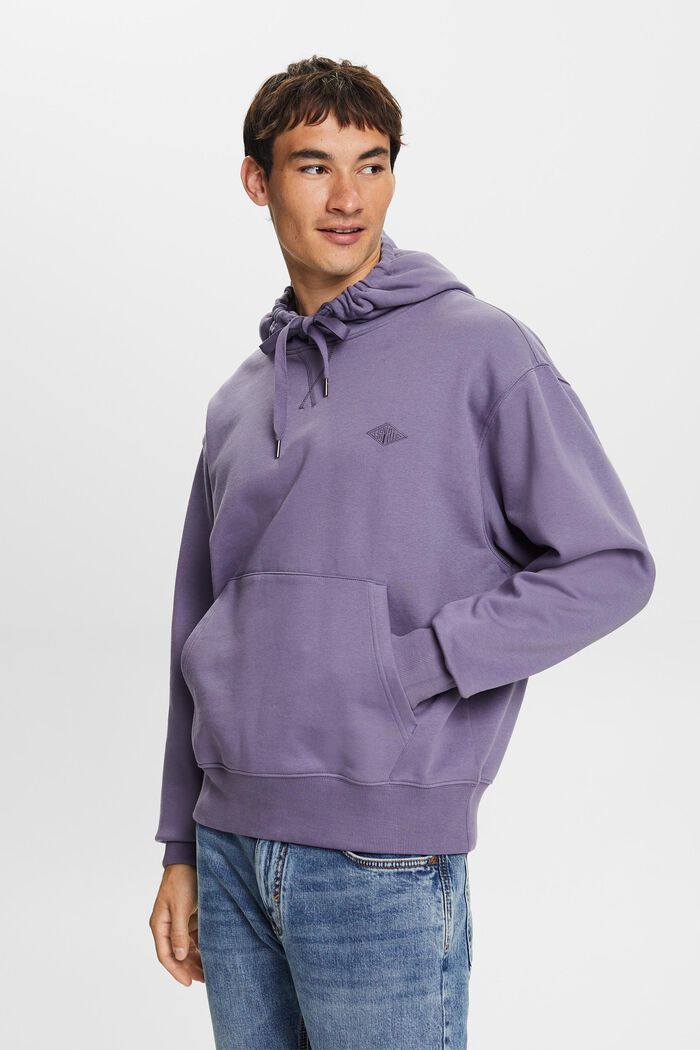 Sweatshirt med hætte og syet logo, LAVENDER, detail image number 0