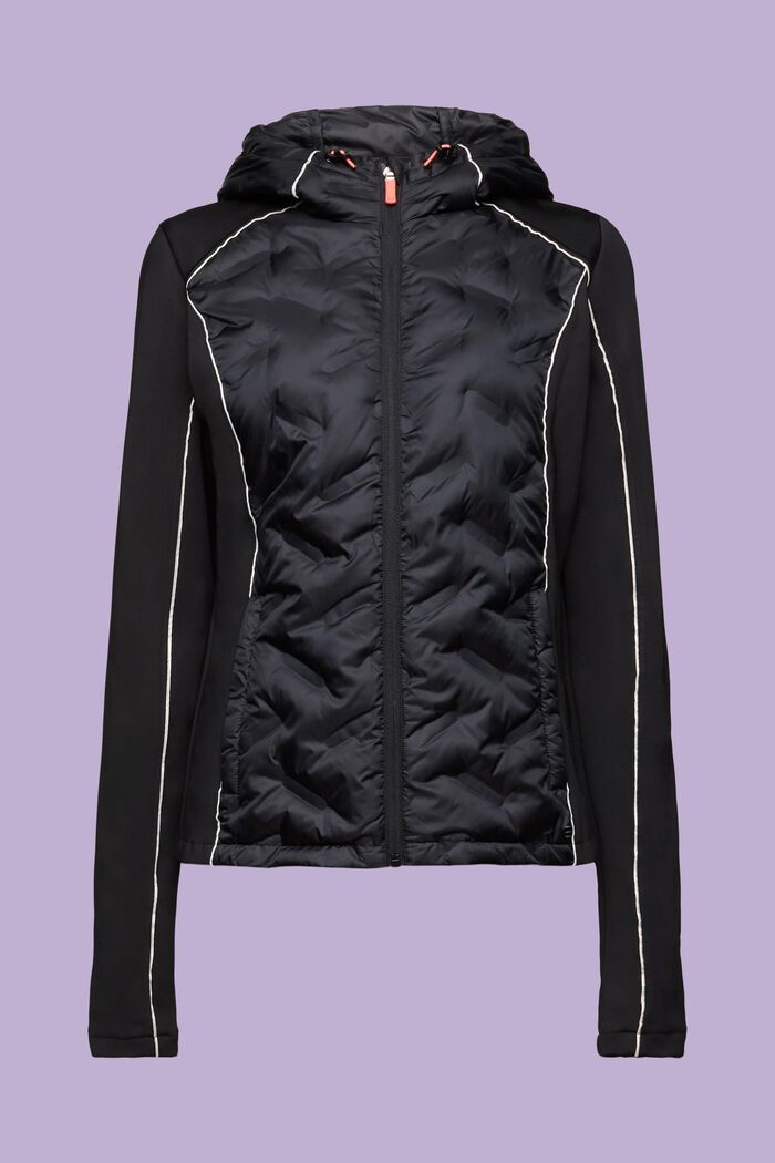 Active polstret jakke med hætte, BLACK, detail image number 6