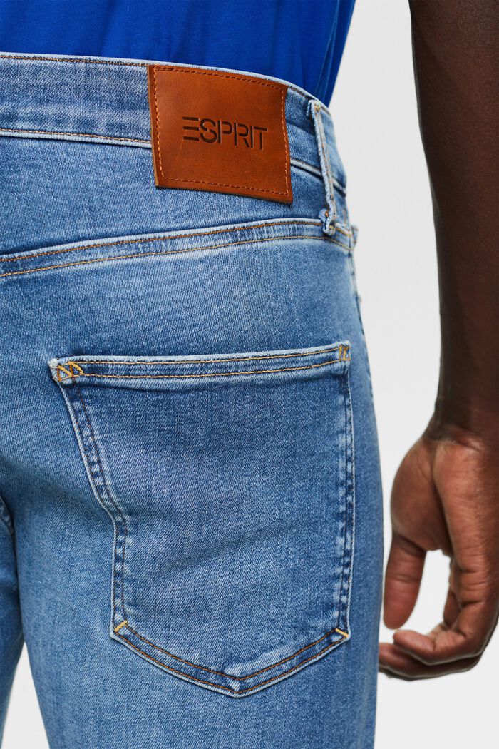 Slim jeans med mellemhøj talje, BLUE LIGHT WASHED, detail image number 4