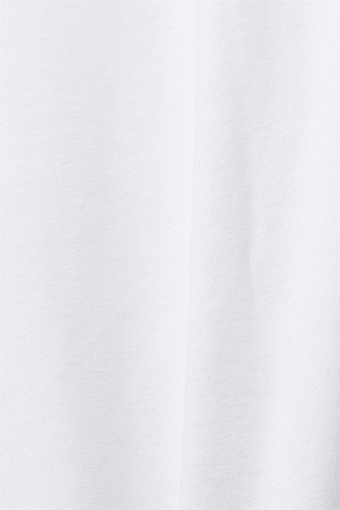 Jersey-T-shirt med print, 100 % bomuld, WHITE, detail image number 5