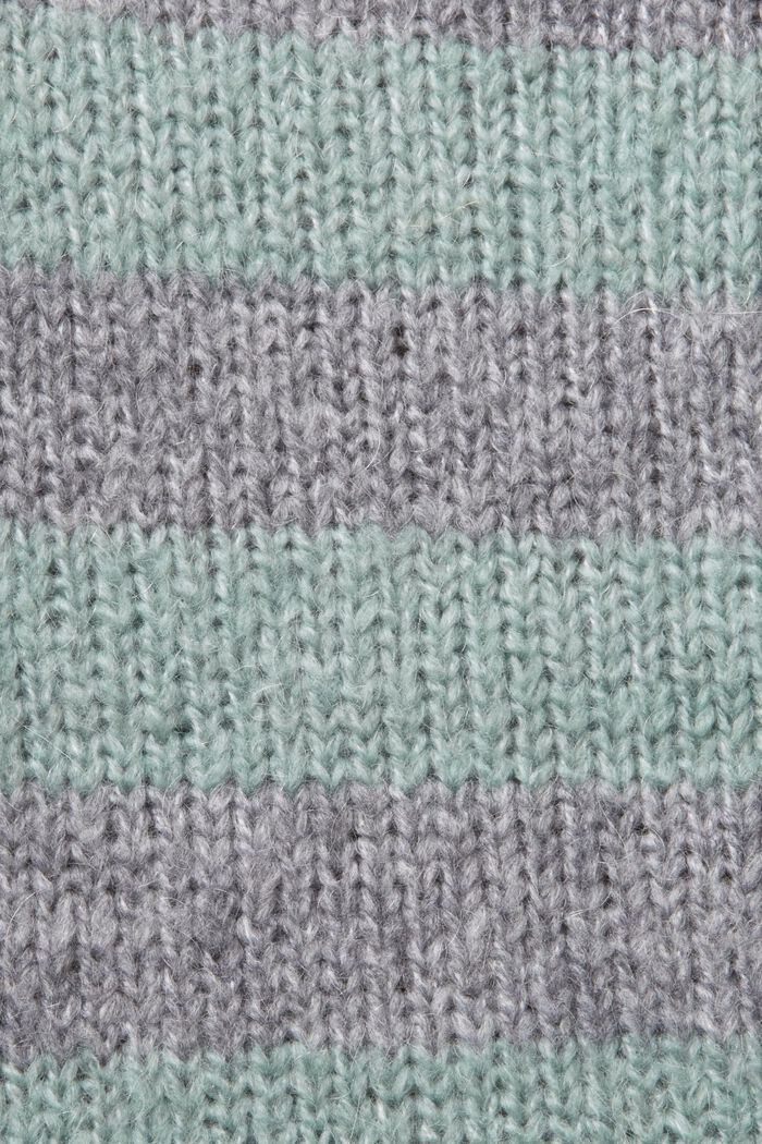 Stribet Sweater i uld-/mohairmiks, MEDIUM GREY, detail image number 5