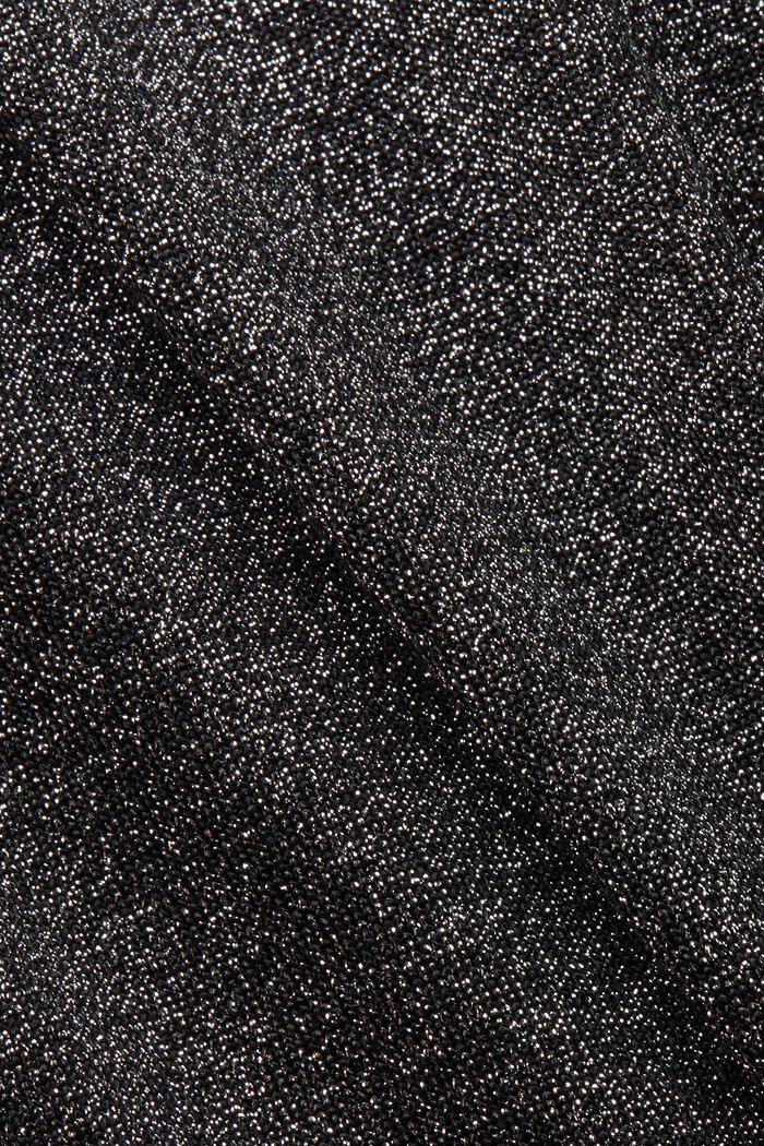 Strikket minikjole med glimmer, LENZING™ ECOVERO™, BLACK, detail image number 5