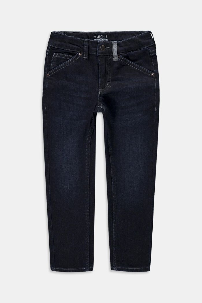 Jeans med justerbar linning, BLUE RINSE, overview