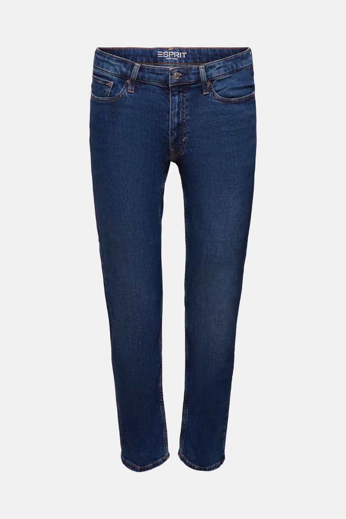 Lige jeans med mellemhøj talje, BLUE DARK WASHED, detail image number 7