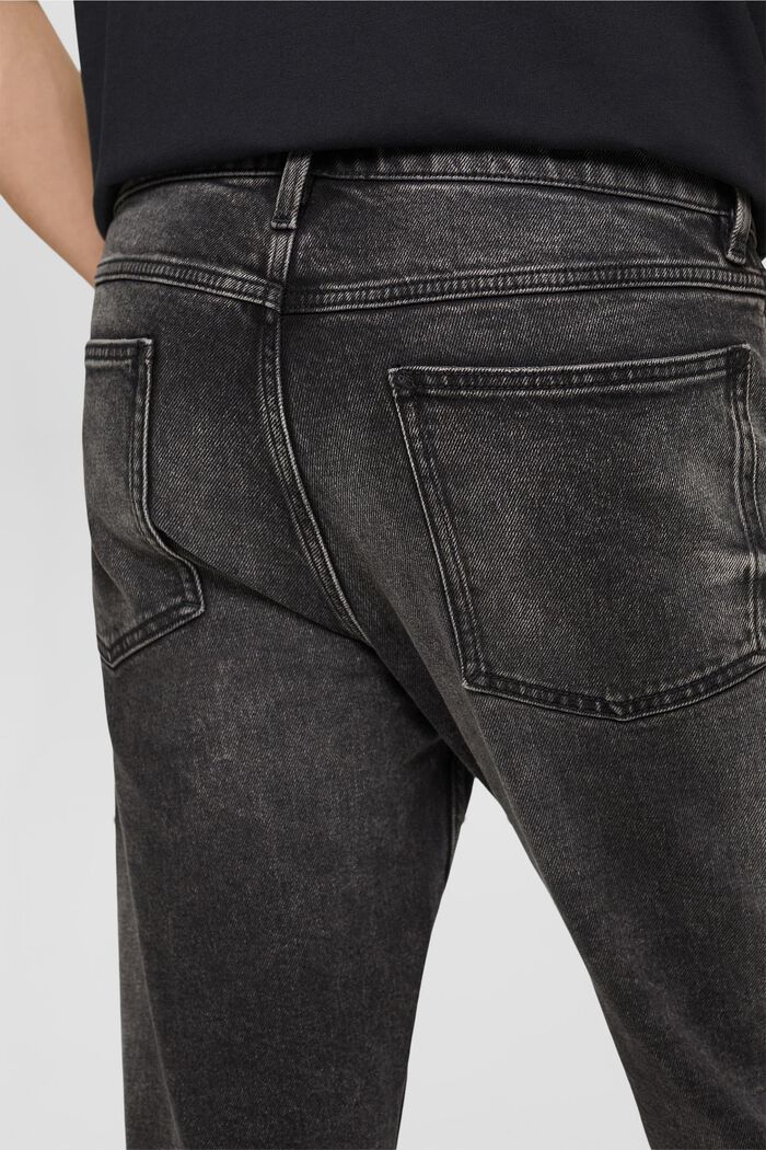 Washed out-jeans med stretch, BLACK MEDIUM WASHED, detail image number 4