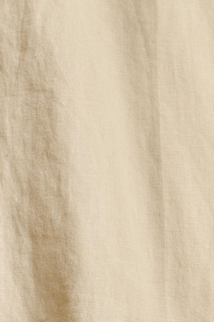 Oversized bluse i hørmiks, SAND, detail image number 1