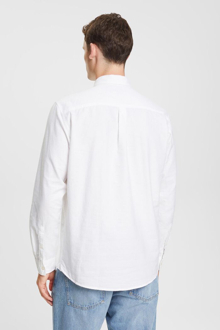 Skjorte med button down-krave, WHITE, detail image number 3