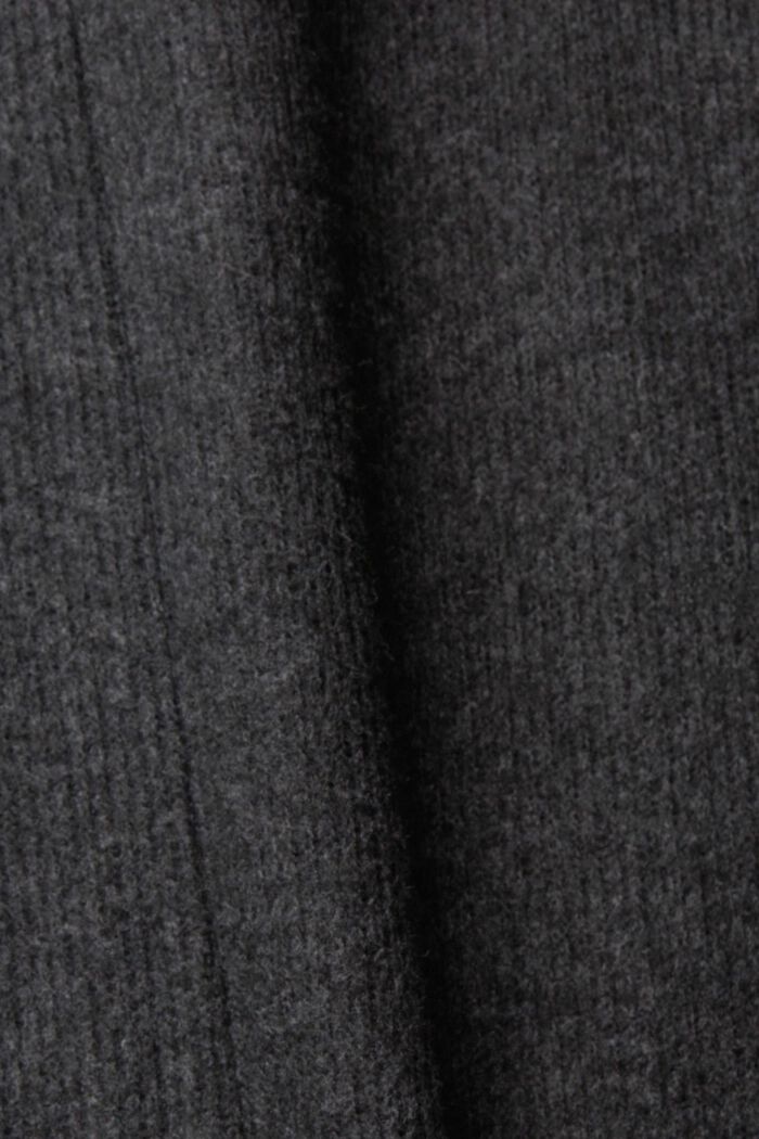 Ribstrikket sweater med bådudskæring, ANTHRACITE, detail image number 1