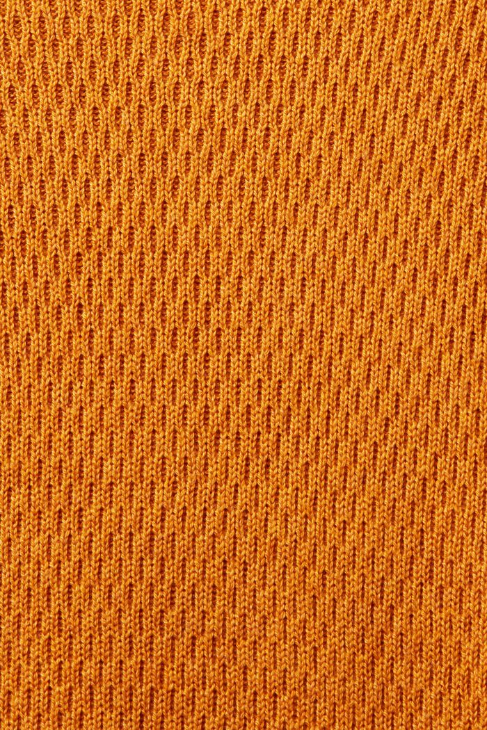 Sweater i struktureret strik med rund hals, HONEY YELLOW, detail image number 5