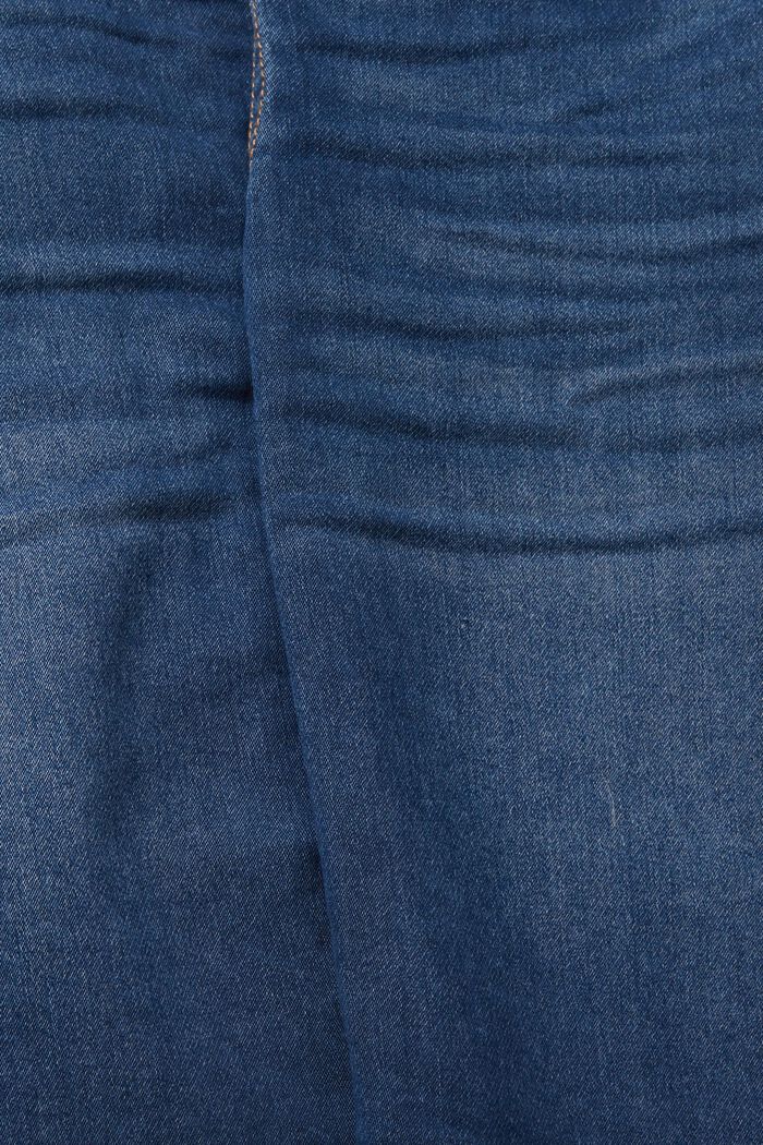 Denimnederdel med indvendig snor i taljen, BLUE DARK WASHED, detail image number 4