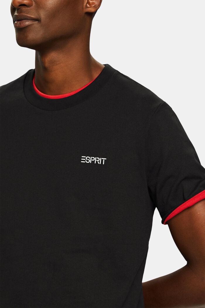 Unisex T-shirt med logo, BLACK, detail image number 3