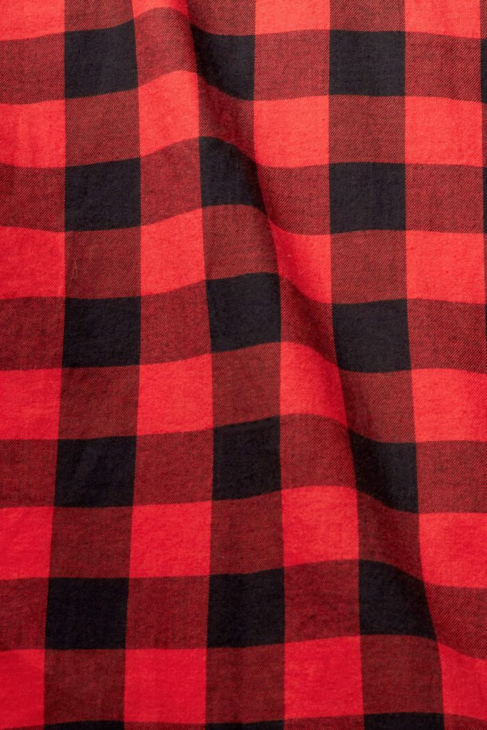 Flonelskjorte med vichytern, i bæredygtig bomuld, RED, detail image number 4
