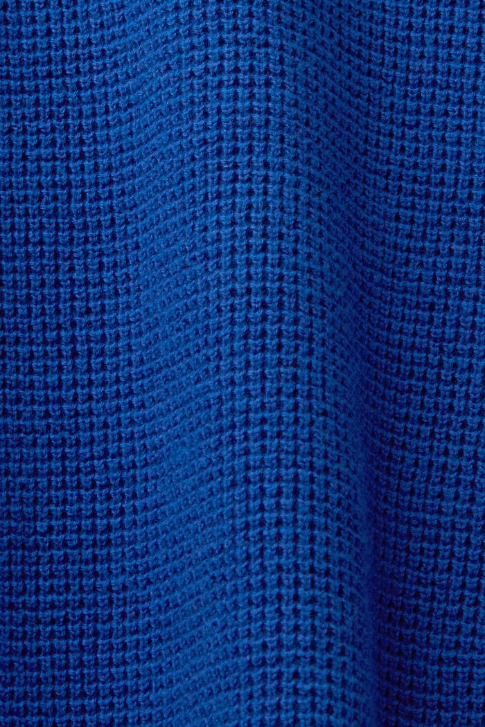 Troyer-pullover i bomuld med lynlås, BRIGHT BLUE, detail image number 5