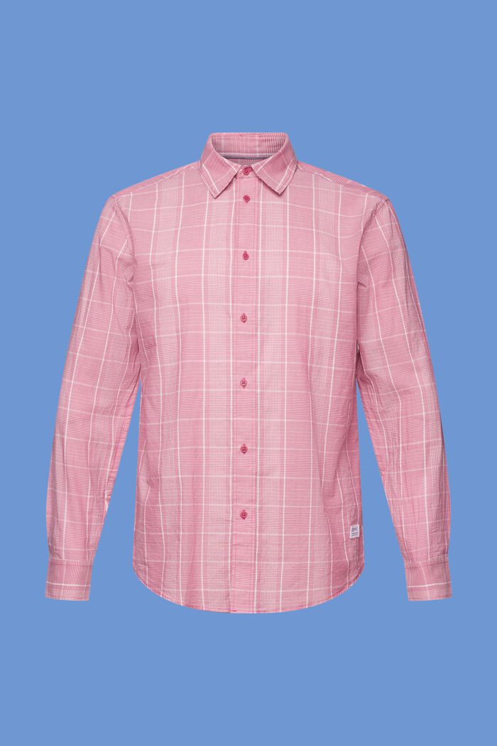 Let, ternet skjorte, 100 % bomuld, DARK PINK, detail image number 5