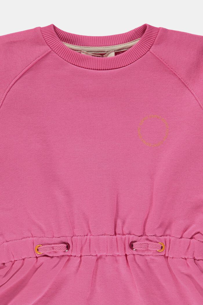 Midikjole i sweatshirt-stil, bomuld, PINK FUCHSIA, detail image number 2