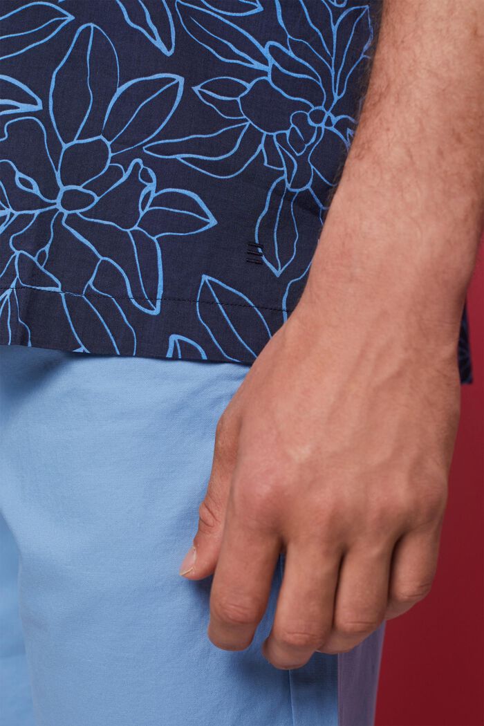 Mønstret skjorte med korte ærmer, NAVY, detail image number 2