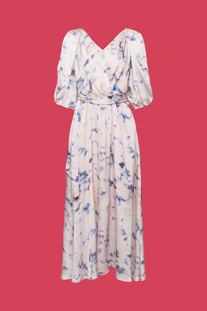 Midi-kjole med slå om-effekt, PASTEL PINK, detail image number 7