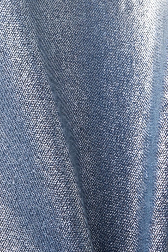 Lige metallic retro-jeans med høj talje, GREY RINSE, detail image number 6