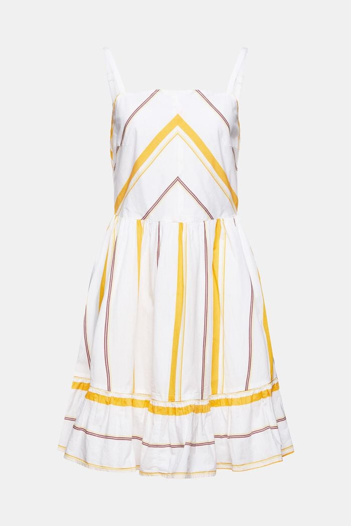 Kjole med flerfarvet, stribet mønster, OFF WHITE, overview