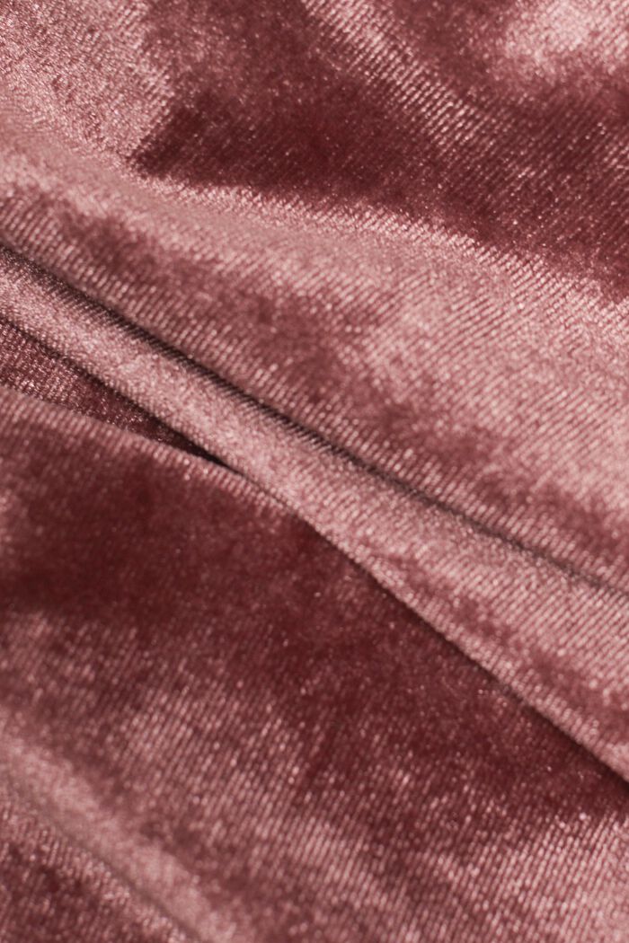 Velourbukser med vide bukseben, BORDEAUX RED, detail image number 5