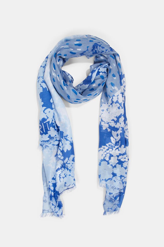 Genanvendte materialer: kunstfærdigt mønstret tørklæde, GREY BLUE, detail image number 1