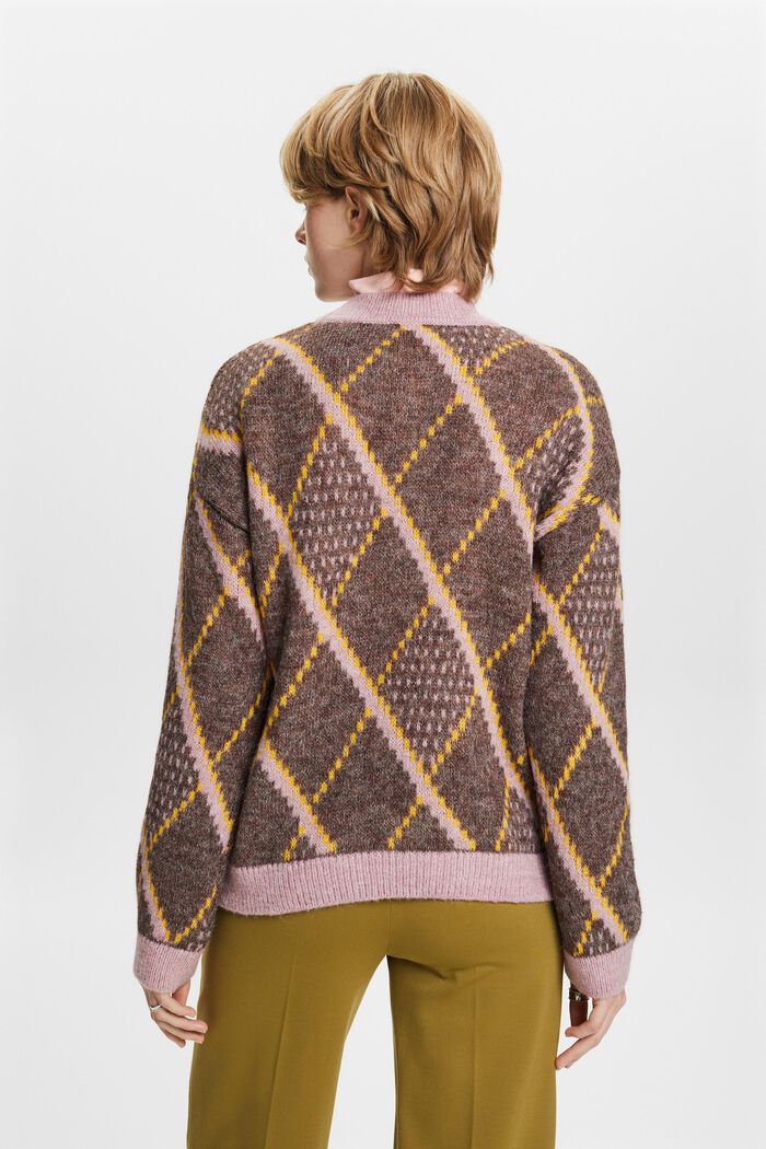 Ternet sweater i uldmiks, TOFFEE, detail image number 3
