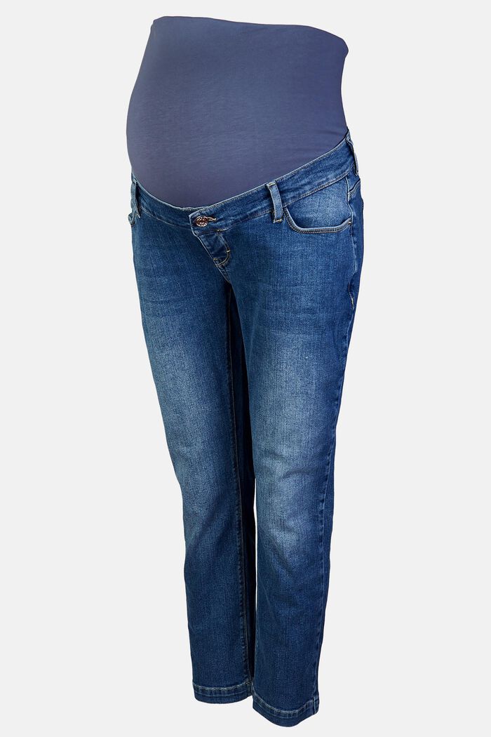 Ankellange jeans med høj støttelinning