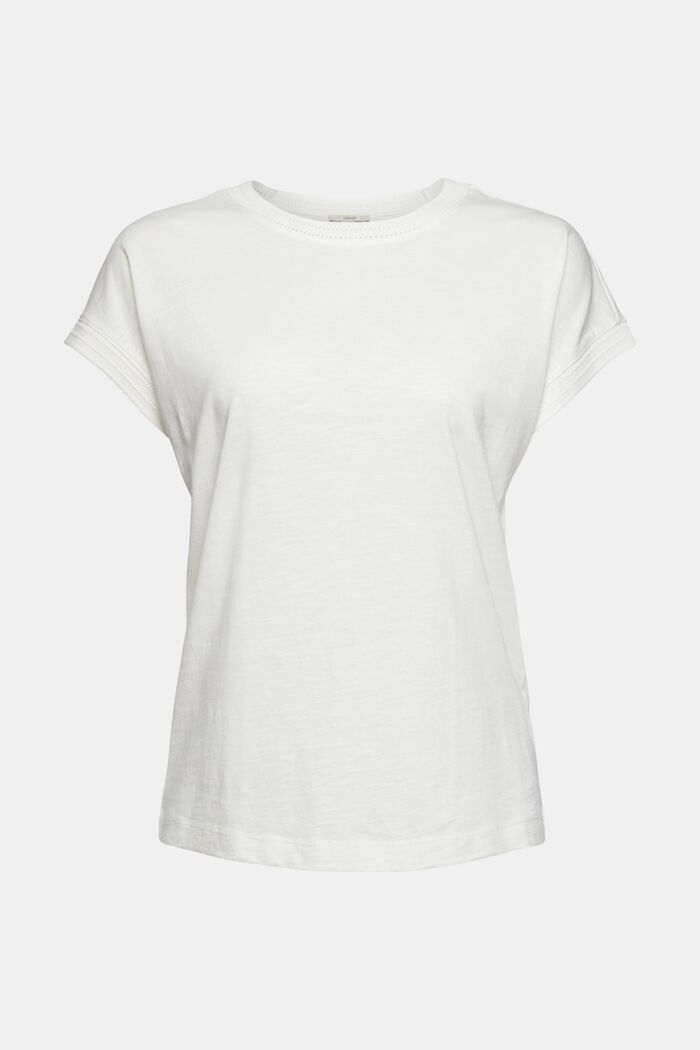 T-shirt i økologisk bomuldsblanding, OFF WHITE, detail image number 6