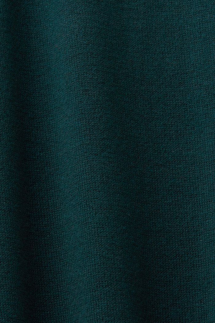 Strikkjole med høj hals, EMERALD GREEN, detail image number 5