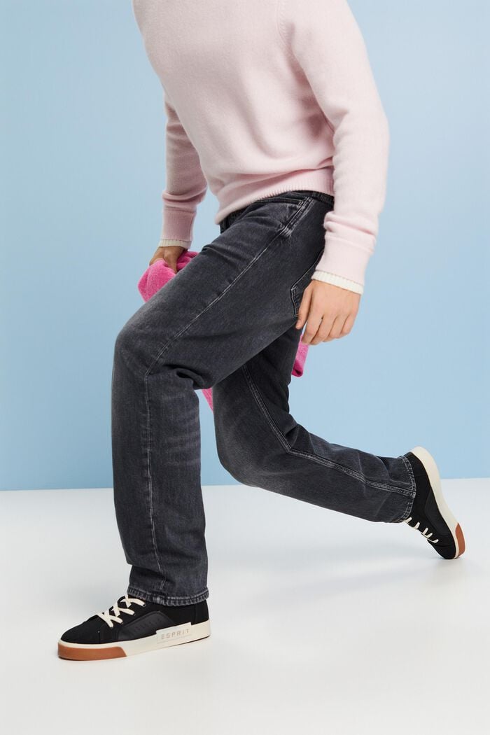 Relaxed retro-jeans med mellemhøj talje, BLACK MEDIUM WASHED, detail image number 0