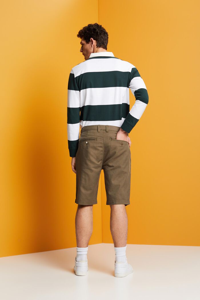 Shorts i chino-stil, DUSTY GREEN, detail image number 3