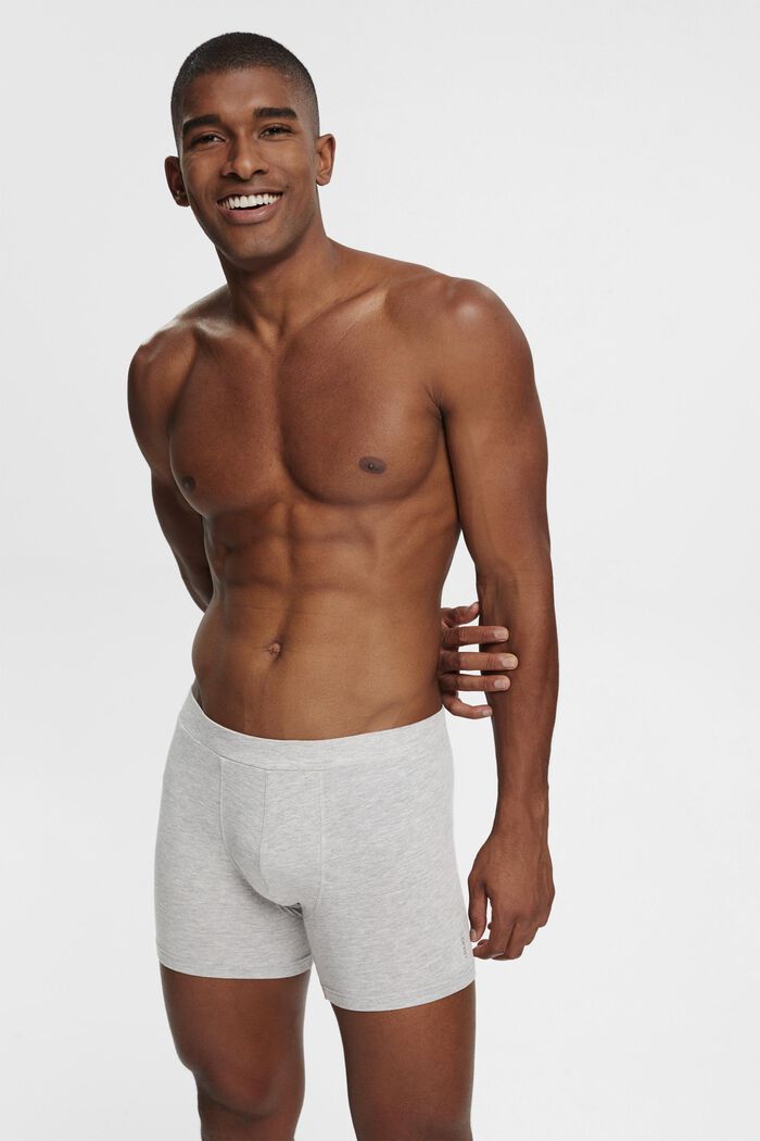 Multipakke med lange shorts i bomuldsmiks med stretch til mænd, WHITE, detail image number 0