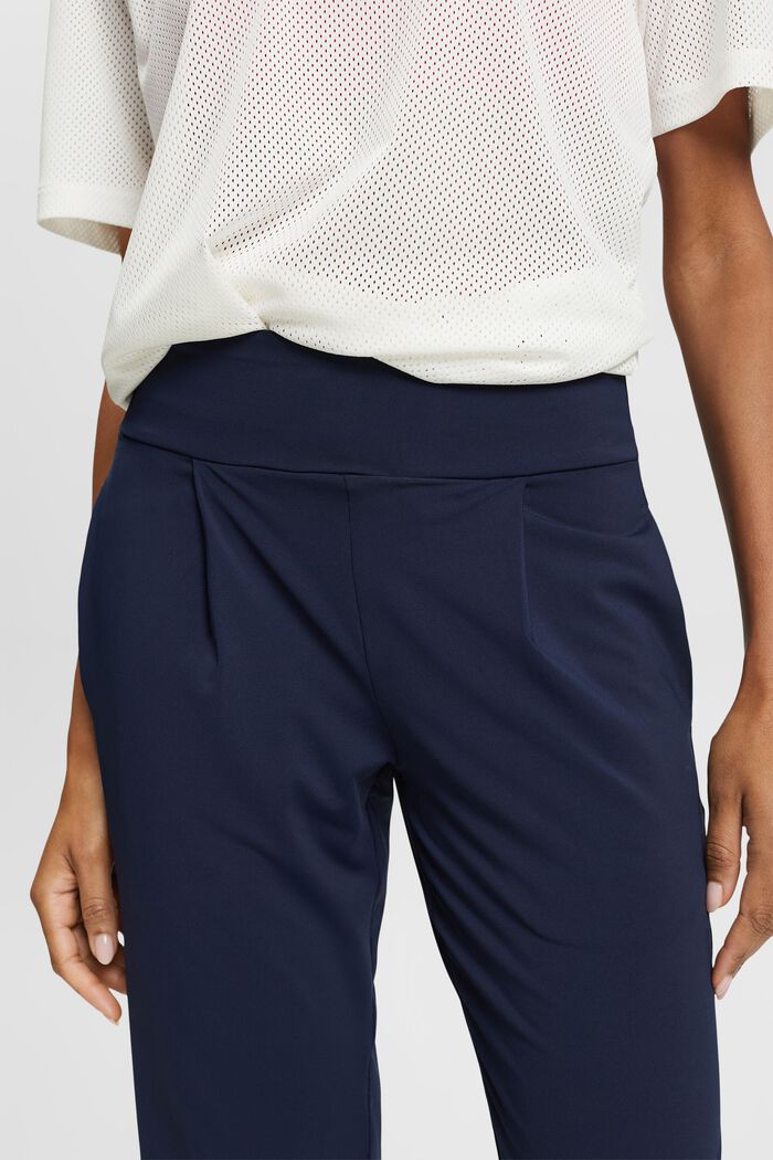 Cropped joggers i jersey med E-DRY, NAVY, detail image number 2