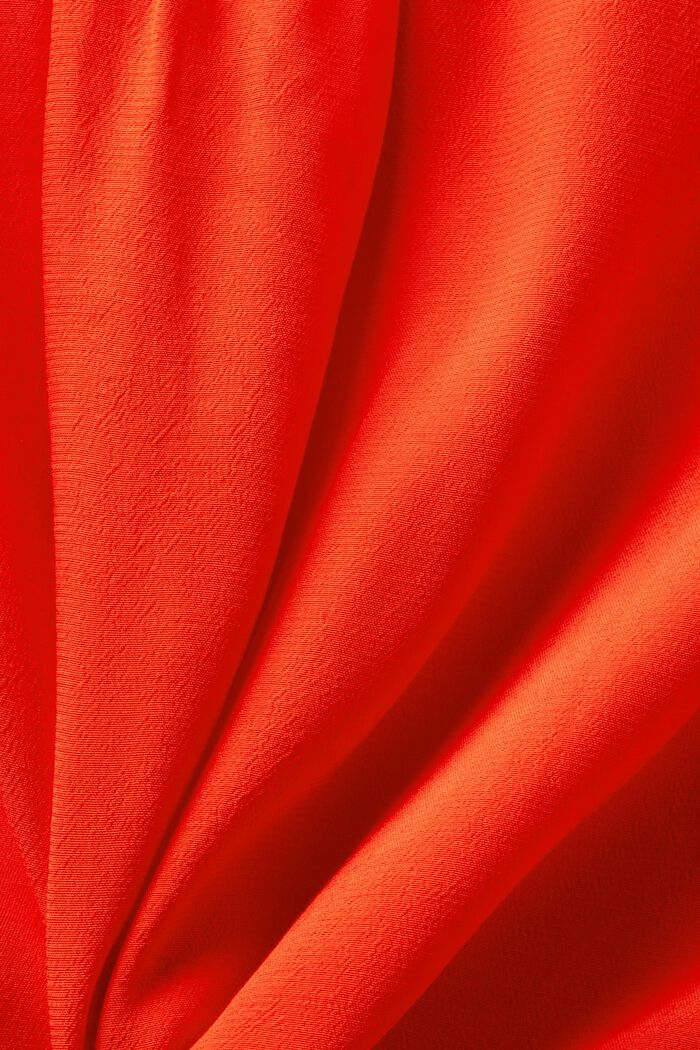 Skjortebluse i crepe, RED, detail image number 5