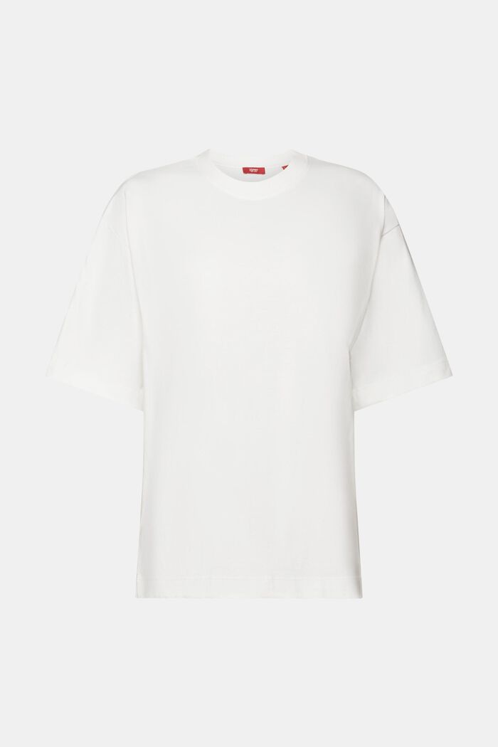 Oversized T-shirt i bomuld, OFF WHITE, detail image number 6