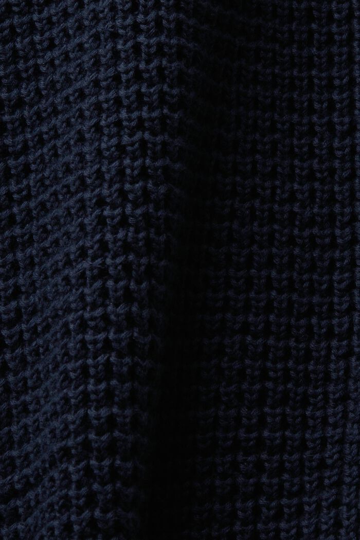 Sweater i kabelstrik med lynlås i halv længde, NAVY, detail image number 5